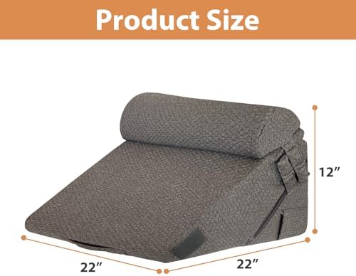 BIEEZZK Orthopedic Bed Wedge Pillow Set 3Pcs, Adjustable Memory Foam, Pillow - Image 3