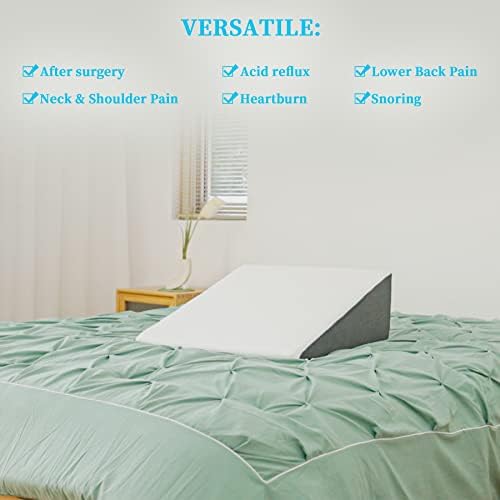 Bed Wedge Pillow for Sleeping 24x24x8 Inch, Elevated Support - Image 6