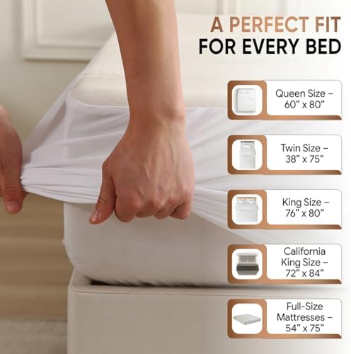 Deluxe Waterproof Organic Cotton Mattress Protector Twin Size - Image 6