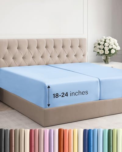 CGK Linens Extra Deep Split King Fitted Sheet Only by CGKUnlimited