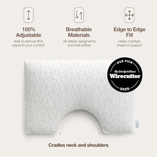 Coop Home Goods Original Cut-Out Adjustable Pillow, Queen Size Bed Pillows - Image 5