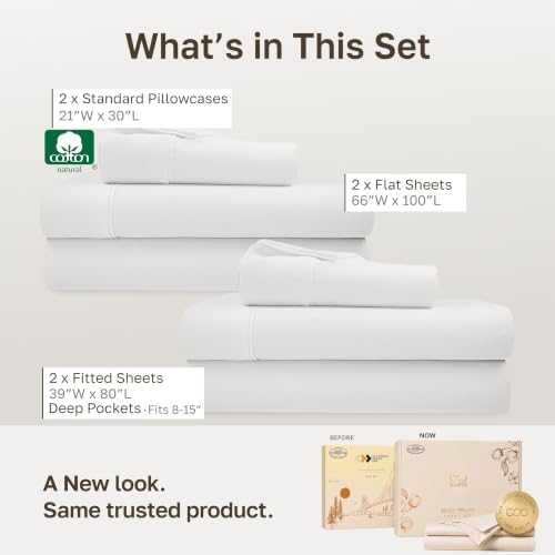 California Design Den 2-Pack 100% Cotton Sateen Twin XL Sheet Sets - Image 3