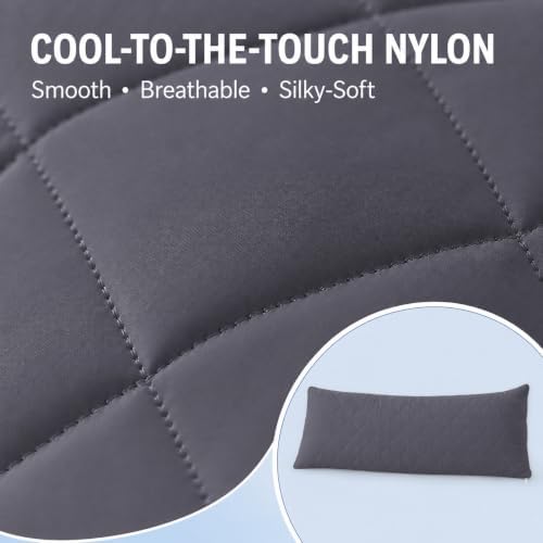 KISSKI Cooling Body Pillow Cover, Quilted Pillowcase - Image 3