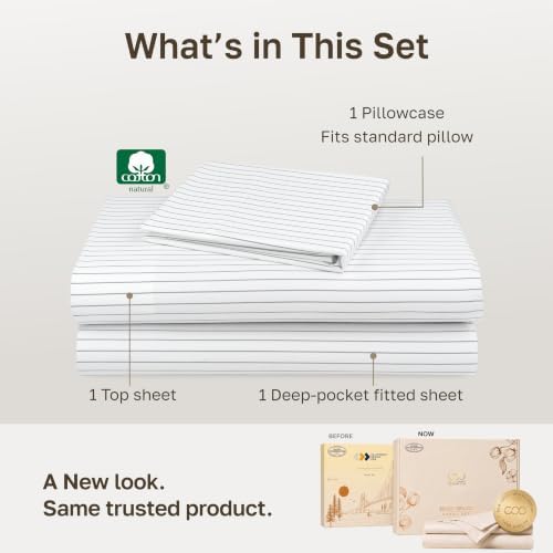 California Design Den 100% Cotton Sateen Twin XL Size Bed Sheet Set - Image 3