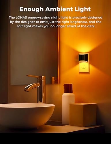 L LOHAS LED Night Light 2 Pack, Night Lights Plug into Wall, 1600K Amber - Image 2