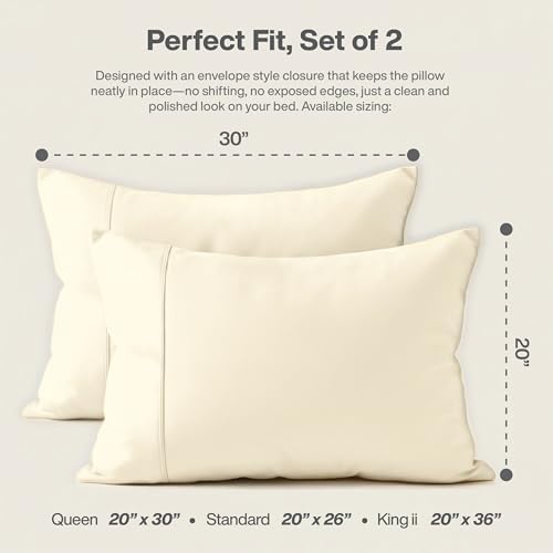 QUEENSBAY Queen Pillow Cases Set of 2, Microfiber Cooling Pillowcases, Soft - Image 4