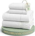 Lane Linen Full Size Sheets 100% Organic Cotton 4pc Percale Cooling by LaneLinen