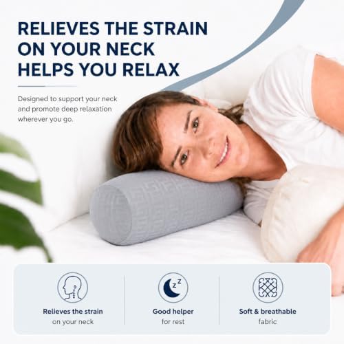 Neck Roll Pillow, Cervical Neck Pillow Bolster Pillow - Image 3