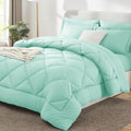 CozyLux Queen Comforter Set 88"x88" Mint Green by CozyLux