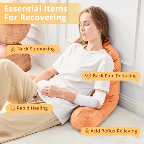 Sasttie Reading Pillow for Bed, Back Pillow for Sitting Up - Image 6