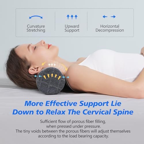 Cozyhealth Cervical Roll Pillow, Medium Soft Memory Foam Neck Round Pillow - Image 6