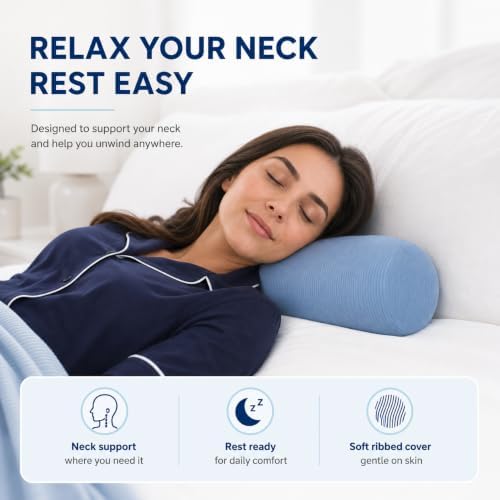 Neck Roll Pillow, Cervical Neck Pillow Bolster Pillow - Image 3