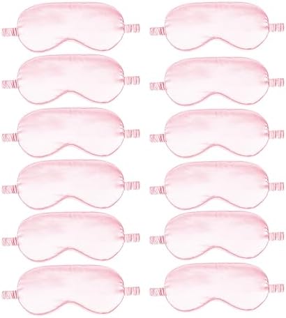 12PACK Silky Sleep Masks Satin Eye Mask Silk Eyes Cover by WJingYiJia