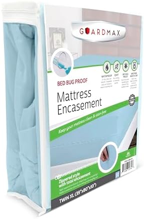 Guardmax Twin XL Mattress Protector Zippered, Bed Bug Mattress Cover by Guardmax