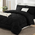 CozyLux Full Comforter Set 82"x86" Black by CozyLux