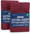 CGK Linens 2 Pack Extra Deep Twin Fitted Sheets by CGKUnlimited