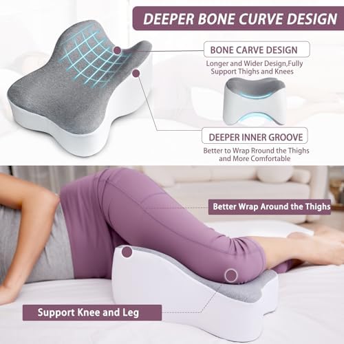 Knee Leg Pillow for Side Sleepers Sleeping, Long 13.8" - Image 2