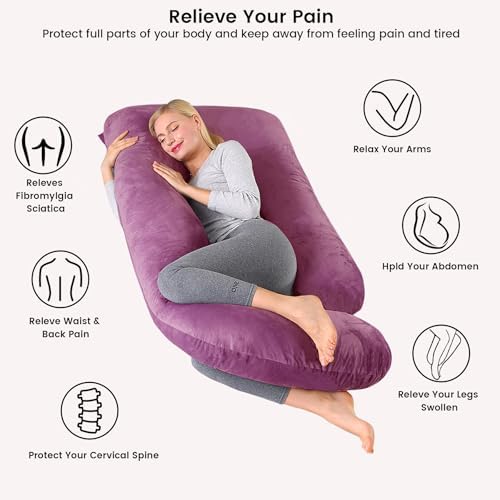 Pregnant Pillows for Sleeping, 70 Inch u Shaped Pillow Maternity Pillow - Image 3
