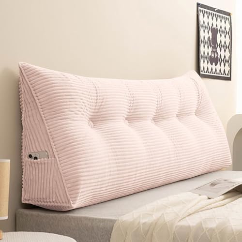 Corduroy Wedge Pillow Triangular Headboard Backrest Positioning Support Bed by DetailsMakeLifeMoreSoft