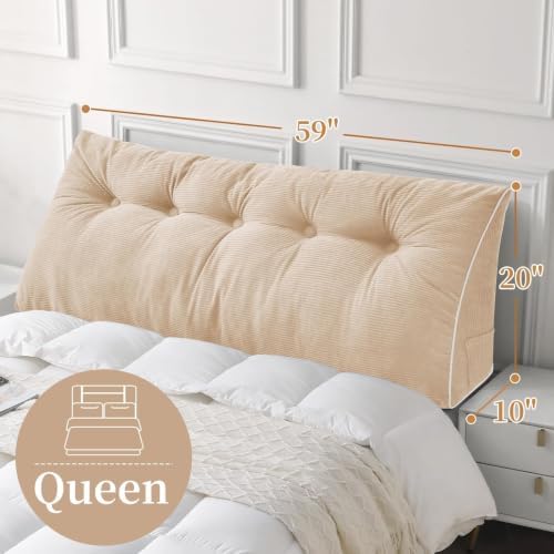 Sasttie Headboard Pillow Queen, Wedge Pillow Headboard - Image 5