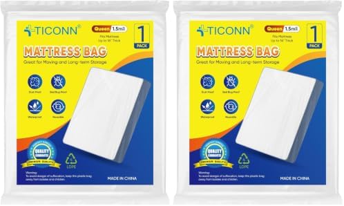 TICONN 1PK Plastic Mattress Bag by TICONN
