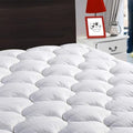 LEISURE TOWN Cotton Twin Mattress Pad Fitted Quilted Mattress Cover by LEISURETOWN