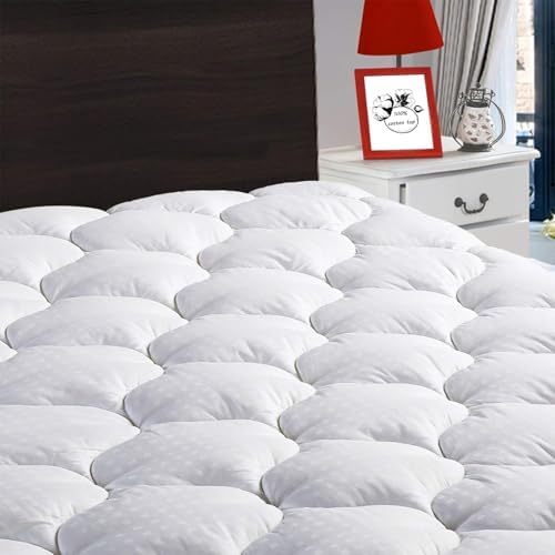LEISURE TOWN Cotton Twin Mattress Pad Fitted Quilted Mattress Cover by LEISURETOWN