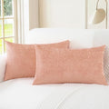 CaliTime Decorative Couch Throw Pillow Covers 20 X 12 Inches Dusty Pink by CaliTime