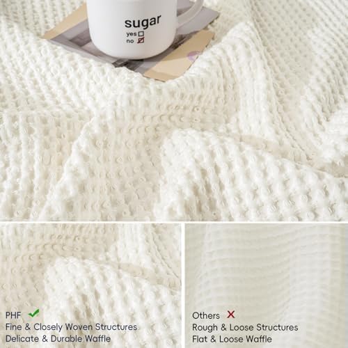 PHF Cotton Waffle Euro Shams 26" x 26", No Insert - Image 4