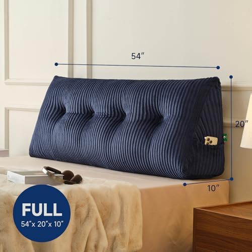 Z-hom Large Headboard Pillow Full, NO ROLL Pillow, Wedge Pillow Headboard - Image 3