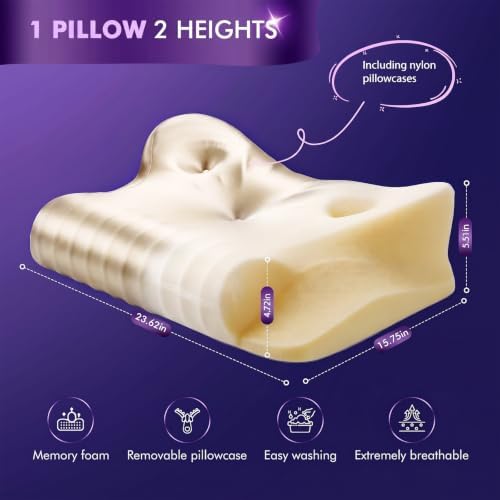 Dayme Orthopedic Memory Foam Pillows–Cooling Cervical Neck Pillow - Image 6