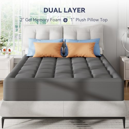 ELEMUSE 3 Inch Queen Dual Layer Memory Foam Mattress Topper - Image 6