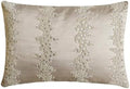 Ivory Decorative Lumbar Pillow Cover 12" x 18" | Pack of 2 Satin Oblong Cushion by TheHomeCentric