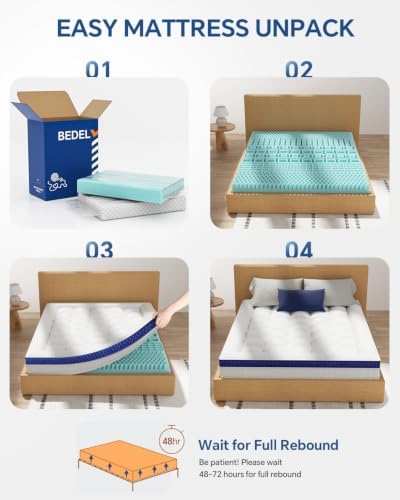 BEDELITE Dual Layer Queen Size Memory Foam Mattress Topper - Image 6