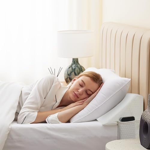 Bedluxe Queen Bed Wedge Pillow for Headboard, Fill The Gap - Image 2