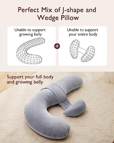 Momcozy Original F Shaped Pregnancy Pillow - Image 4
