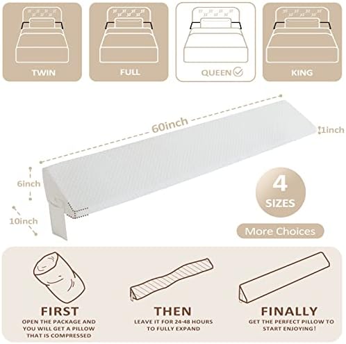 Homemate Queen Size（60"x10"x6"） Bed Wedge Pillow Stopper - Image 2