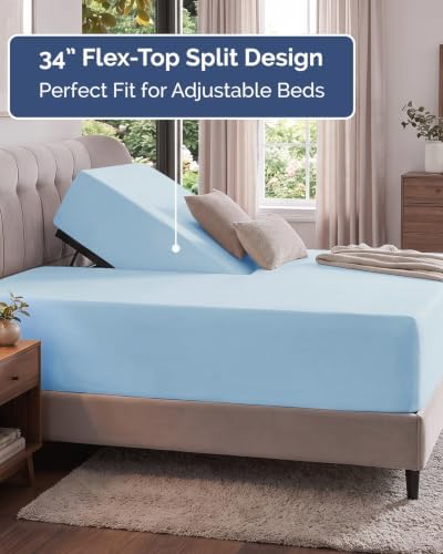 CGK Linens Extra Deep Flex Top Split Head King Fitted Sheet Only - Image 3