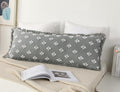 Boho Body Pillow Cover with Tassel Fringe, 3D Flower Patterned Decorative Extra by DRNOU
