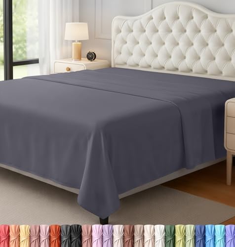 King Size Flat Sheet Only, Ultra Soft & Breathable Hotel Sheets by UTOPIABEDDING