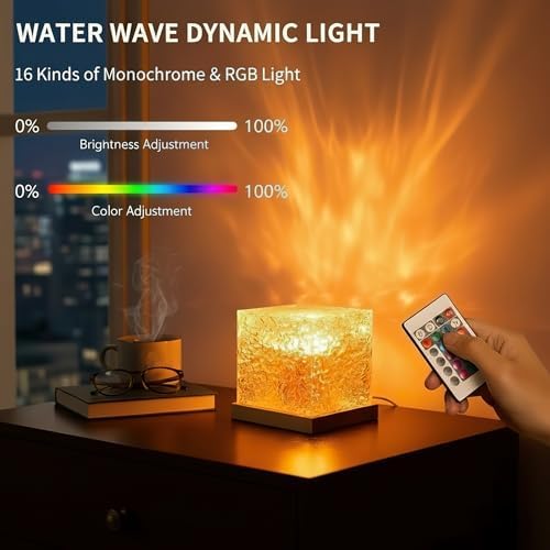 2026 New Ocean Wave Projector Light, 16 Color Touch & Remote Ocean Lamp, 3D Water Ripple LED Night Light, Romantic Ambient Lighting for Bedroom, Kids Room, Meditation, Relaxation, Home Decor - Image 2