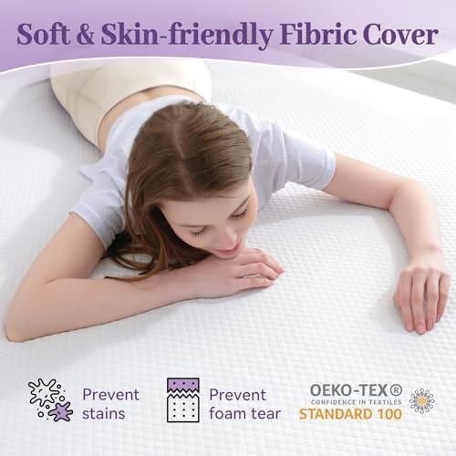 SINWEEK 2 Inch Gel Memory Foam Mattress Topper King Size, Ventilated High - Image 4