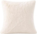 REAFORT Long Hair Faux Fur Euro Sham Cover 26"x26", Hidden Zipper by Reafort