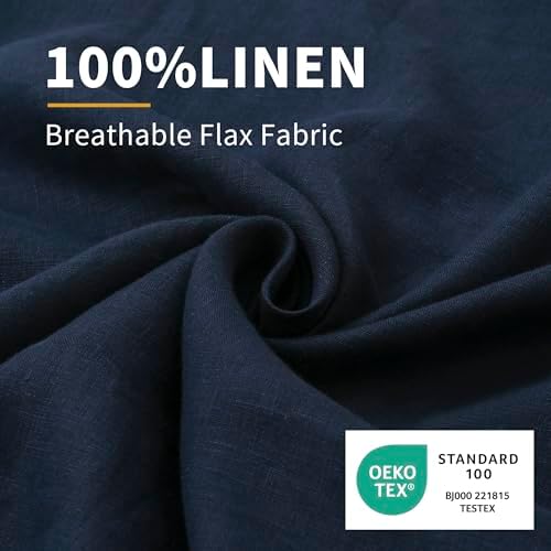 CHUFFED Linen Pillowcases 2 Pack 100% Linen Standard Pillow Cases, Breathable - Image 3