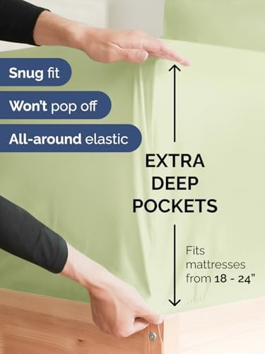 CGK Linens Extra Deep Full Fitted Sheet Only - Image 2