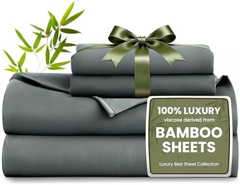 Love's cabin 3 Piece Twin Sheet Set, 100% Rayon Derived from Bamboo, Cooling & by Lovescabin
