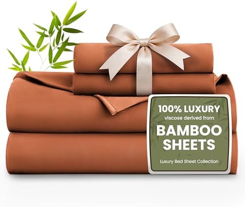 Love's cabin 4 Piece Full Size Sheet Set, 100% Rayon Derived from Bamboo by Lovescabin