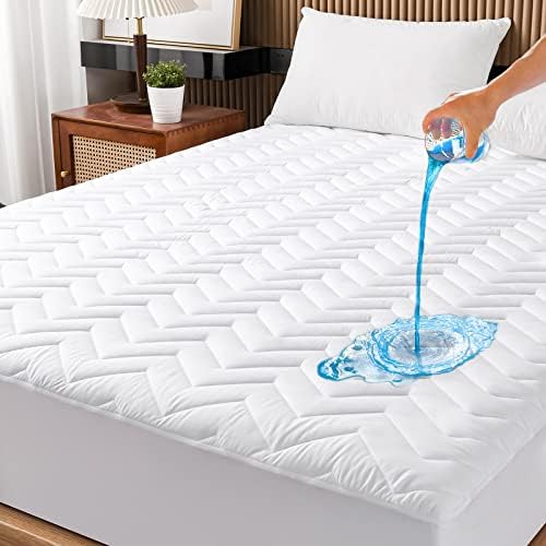 Twin Size Waterproof Mattress Protector Quilted, Breathable Ultra-Soft Filling by Unilibra