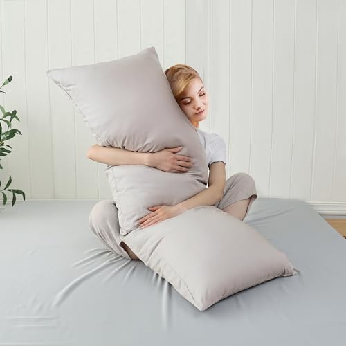 100% Cotton Zippered Body Pillow Protectors 1 Pack - Image 2