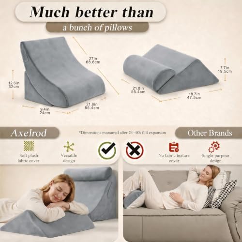Axelrod Orthopedic Bed Wedge Pillow Set, Post Surgery Foam - Image 2
